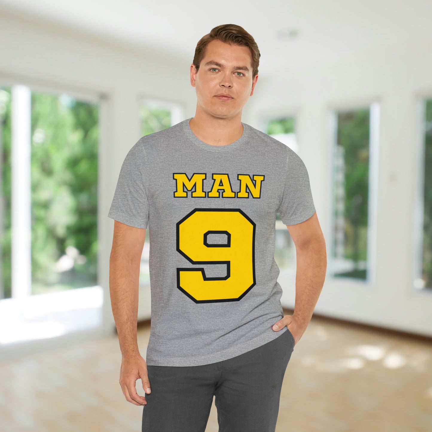 Match Made in Love: Man 9 - Sports-inspired Men's Tee, Winning Together