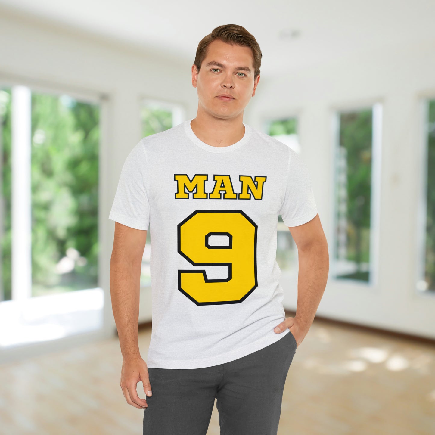 Match Made in Love: Man 9 - Sports-inspired Men's Tee, Winning Together