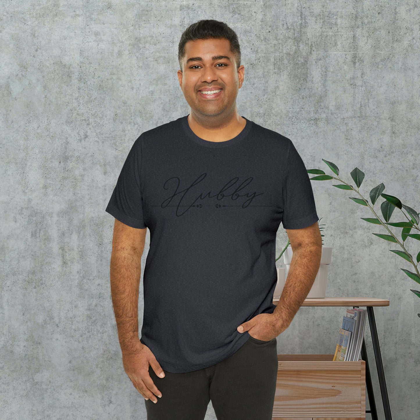 Matching Wifey and Hubby T-Shirts - Hand-Written Typography Couple Set