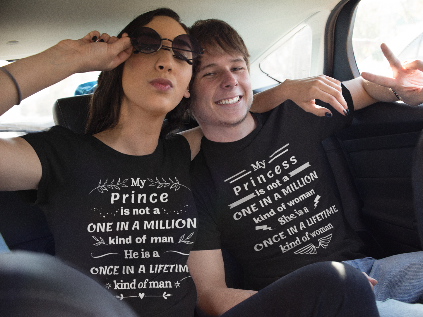 Once in a Lifetime Princess & Prince Matching T-Shirts - Heartfelt Love Quote