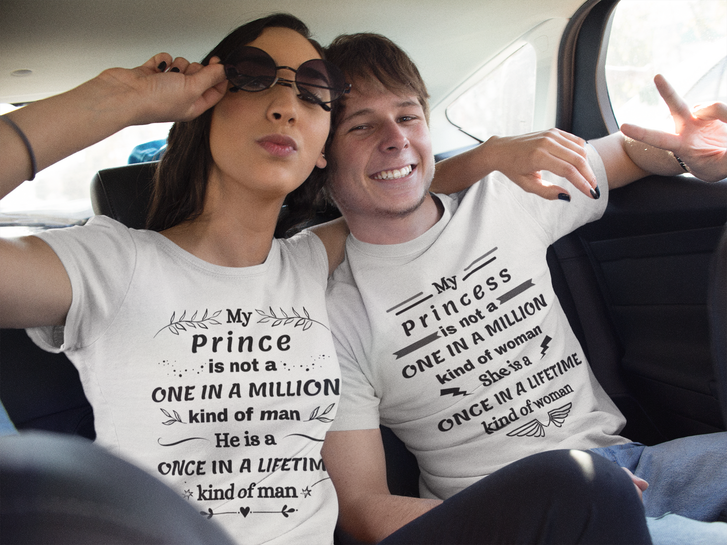 Once in a Lifetime Princess & Prince Matching T-Shirts - Heartfelt Love Quote