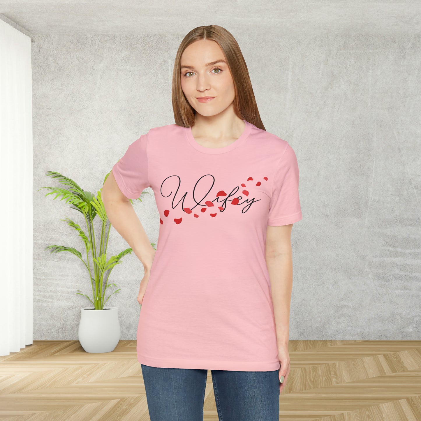 Matching Wifey and Hubby T-Shirts - Hand-Written Typography Couple Set