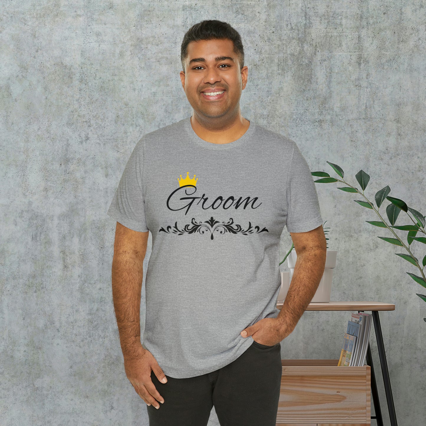 Crowned Groom T-Shirt - Hand-Written Typography