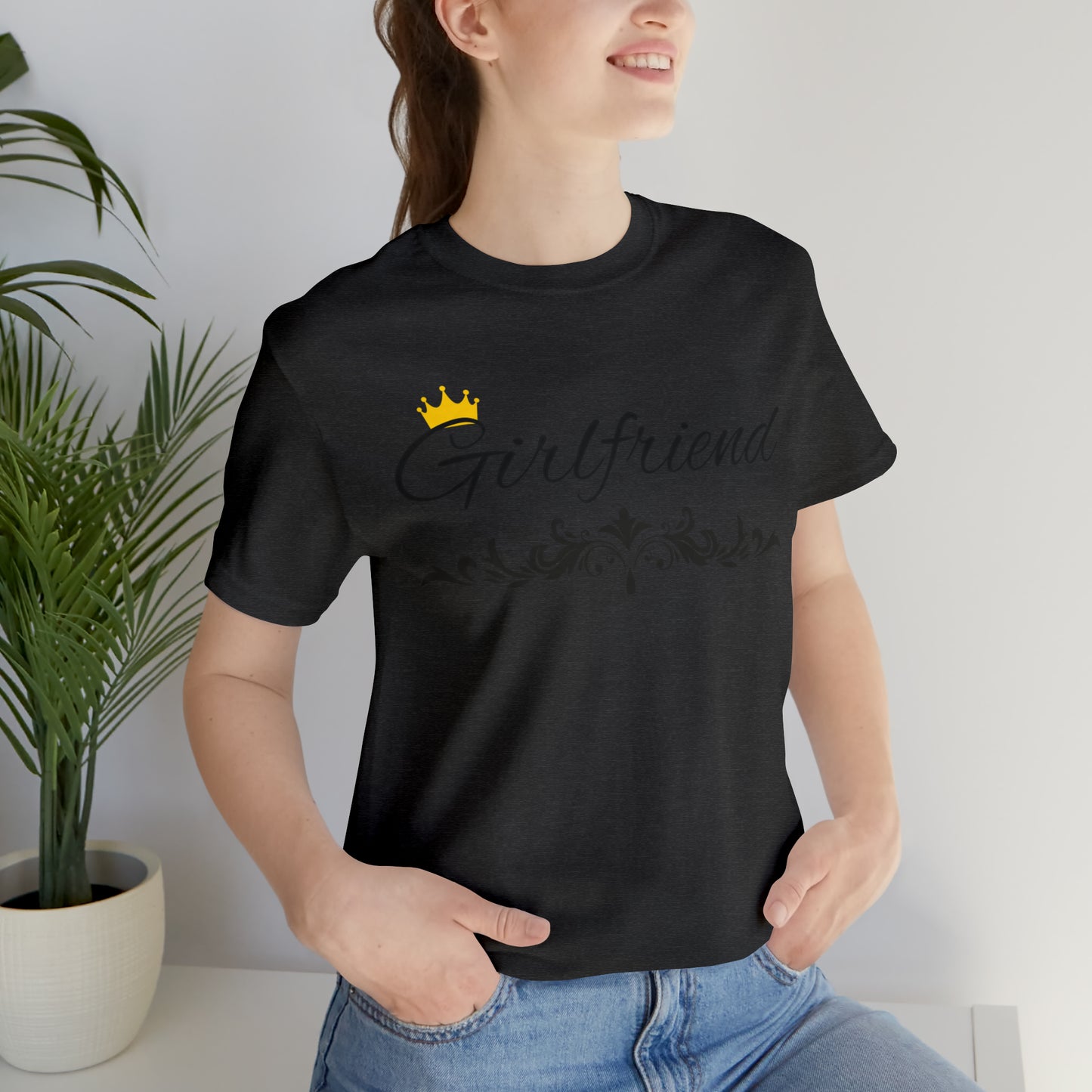 Crowned Girlfriend T-Shirt - Hand-Written Typography