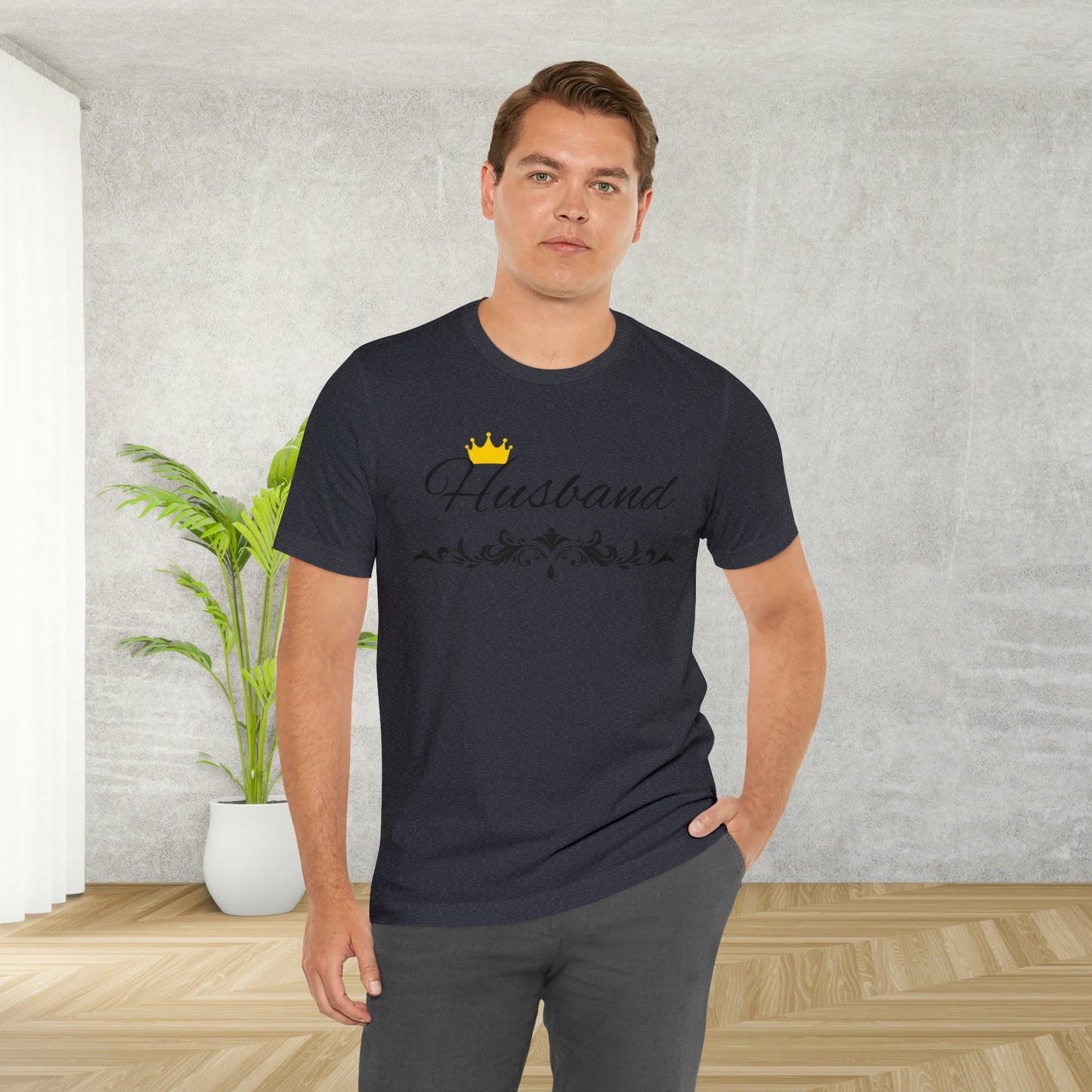 Crowned Husband T-Shirt - Hand-Written Typography