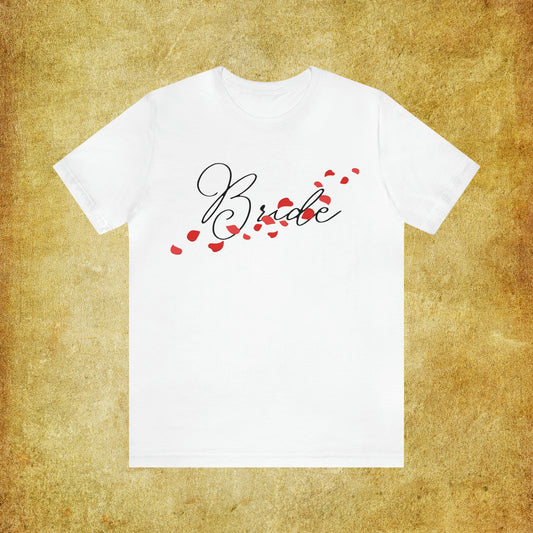 Bride's Hand-Written Typography T-Shirt - Stylish Couple Apparel