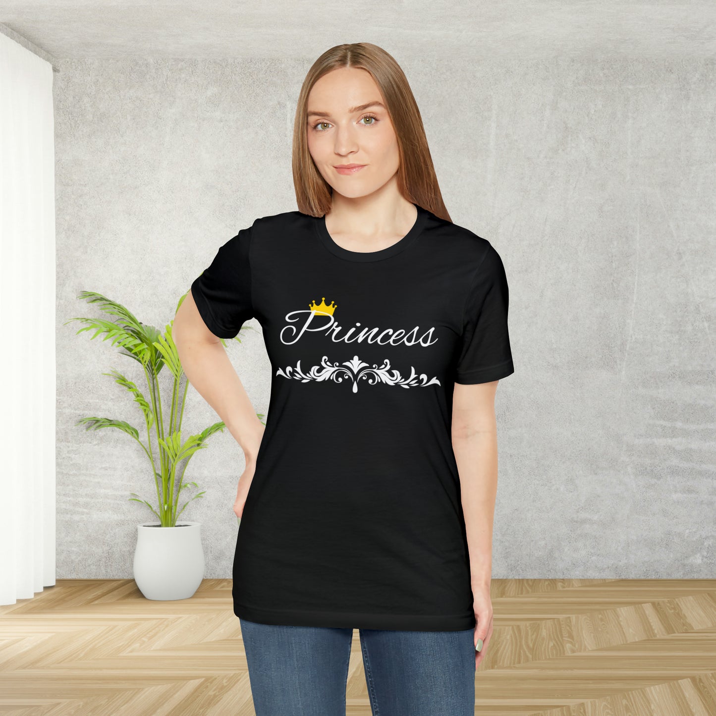 Crowned Princess T-Shirt - Hand-Written Typography