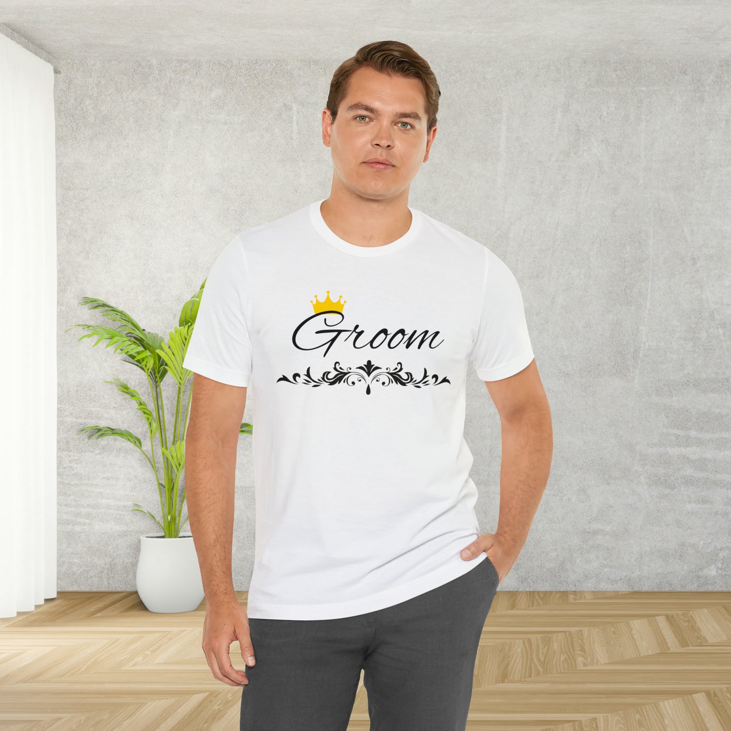 Crowned Groom T-Shirt - Hand-Written Typography