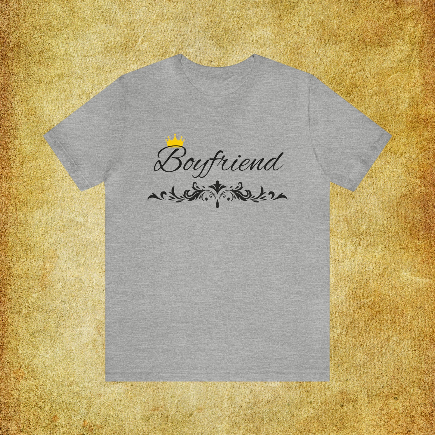 Crowned Boyfriend T-Shirt - Hand-Written Typography