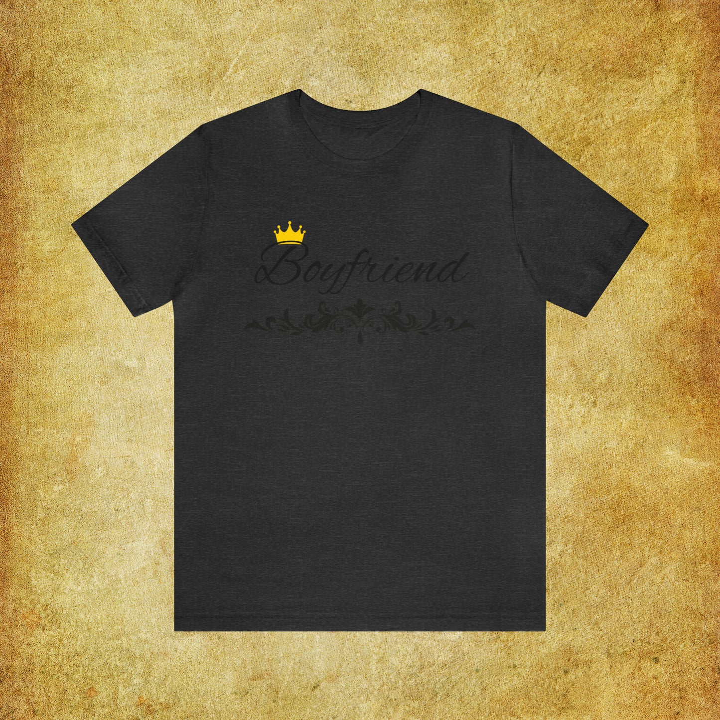 Crowned Boyfriend T-Shirt - Hand-Written Typography