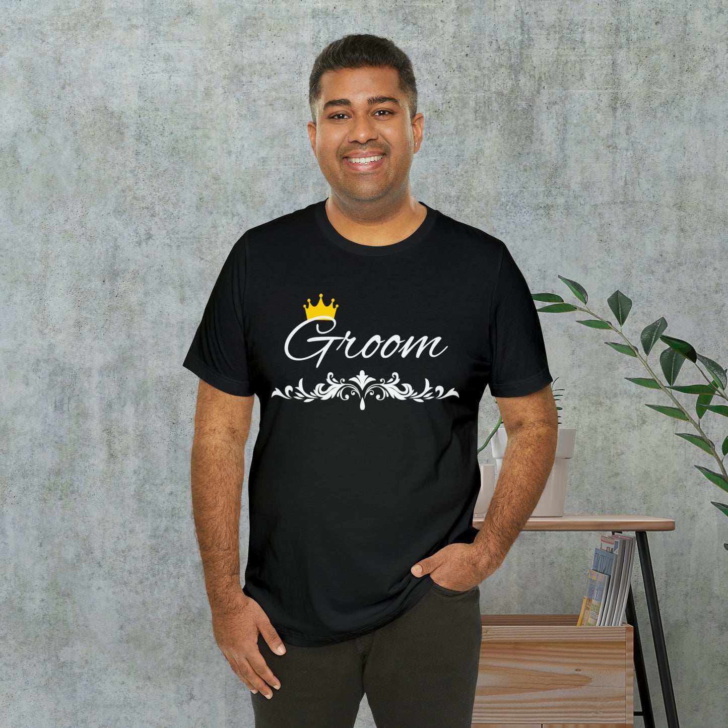 Crowned Groom T-Shirt - Hand-Written Typography