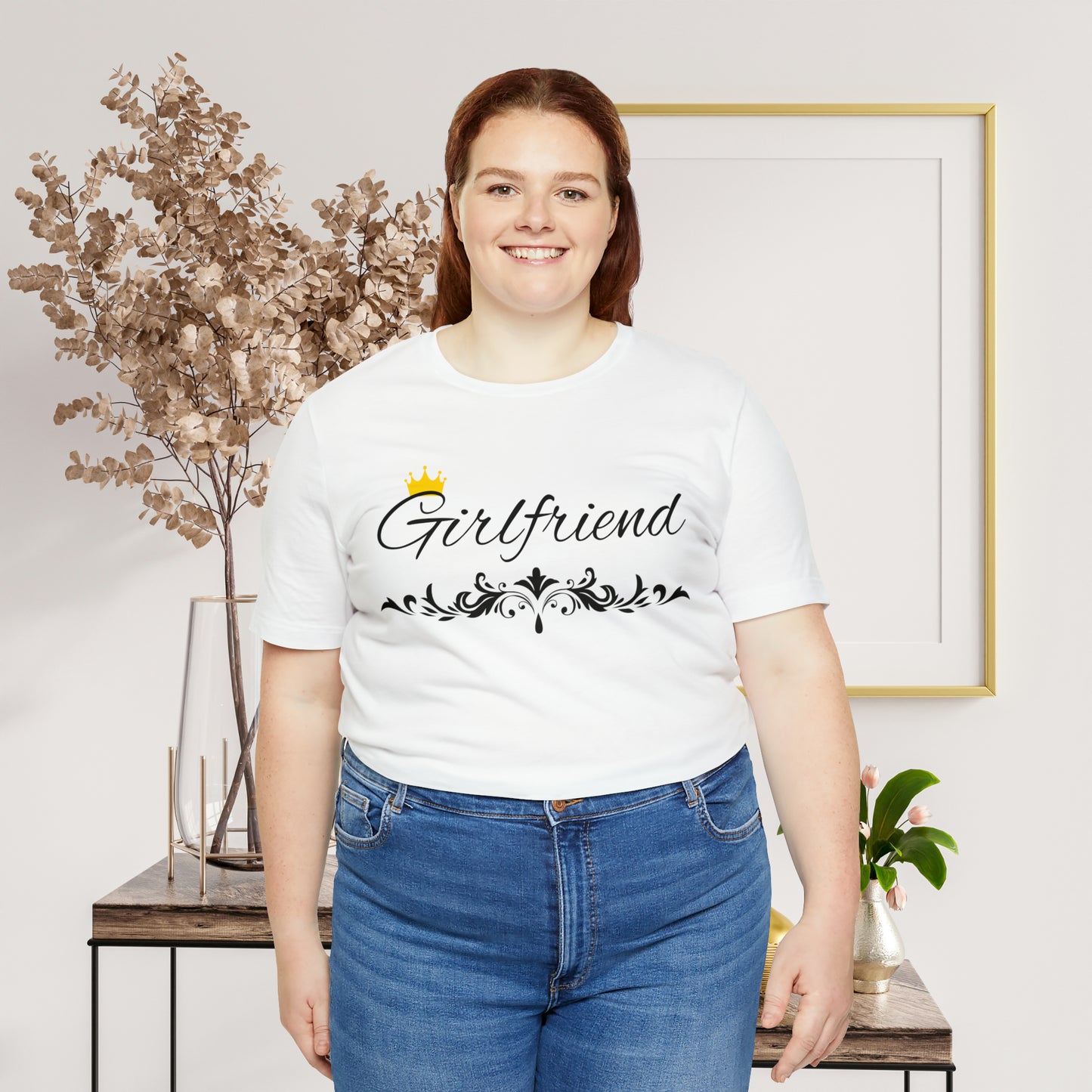 Crowned Girlfriend T-Shirt - Hand-Written Typography