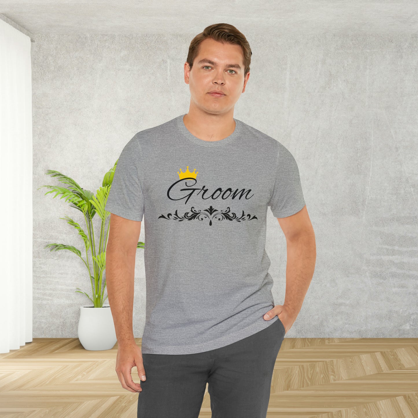 Crowned Groom T-Shirt - Hand-Written Typography