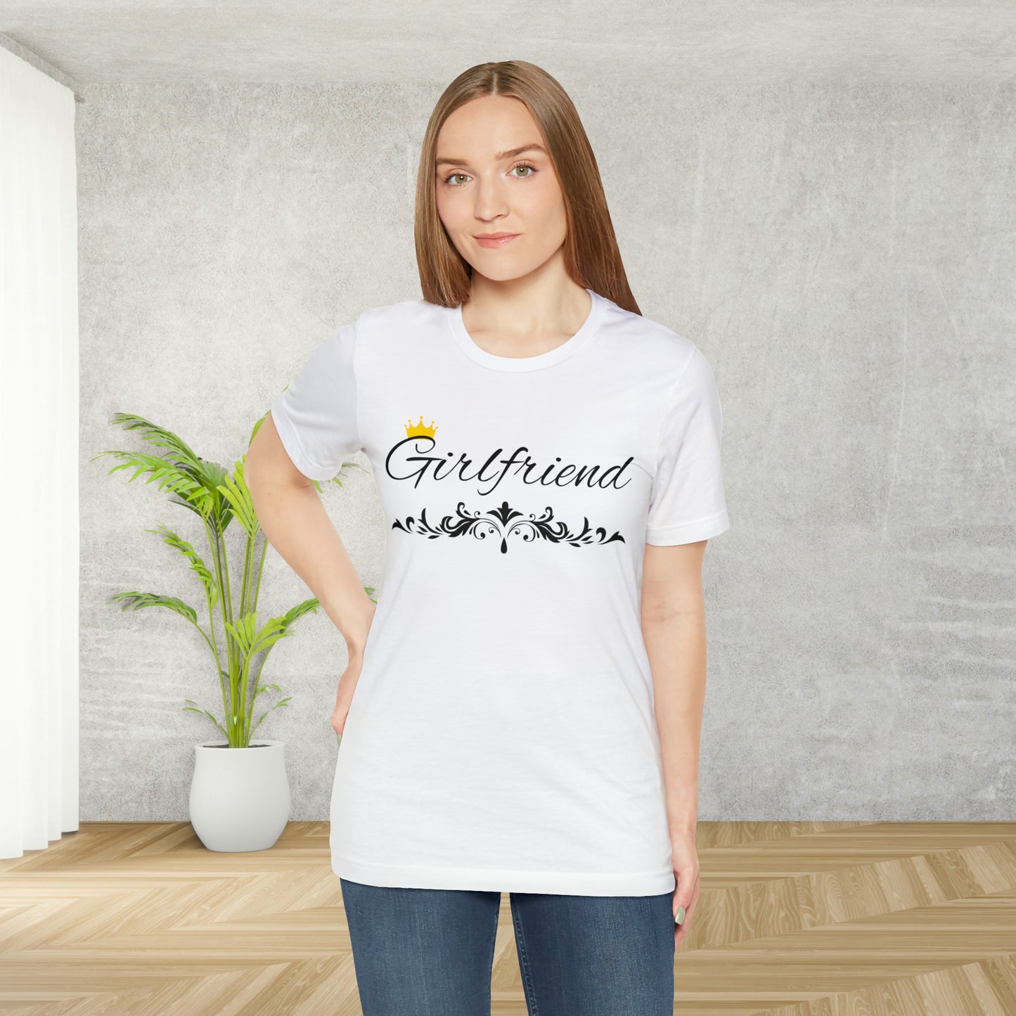 Crowned Girlfriend T-Shirt - Hand-Written Typography