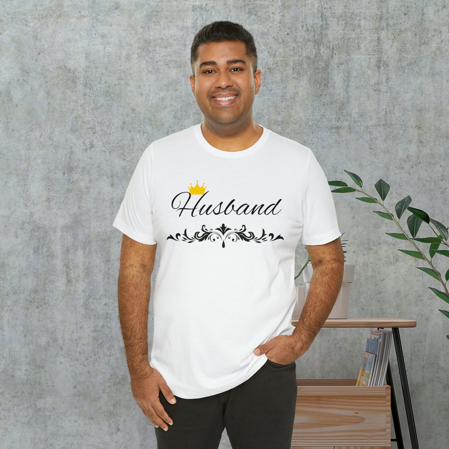 Crowned Husband T-Shirt - Hand-Written Typography