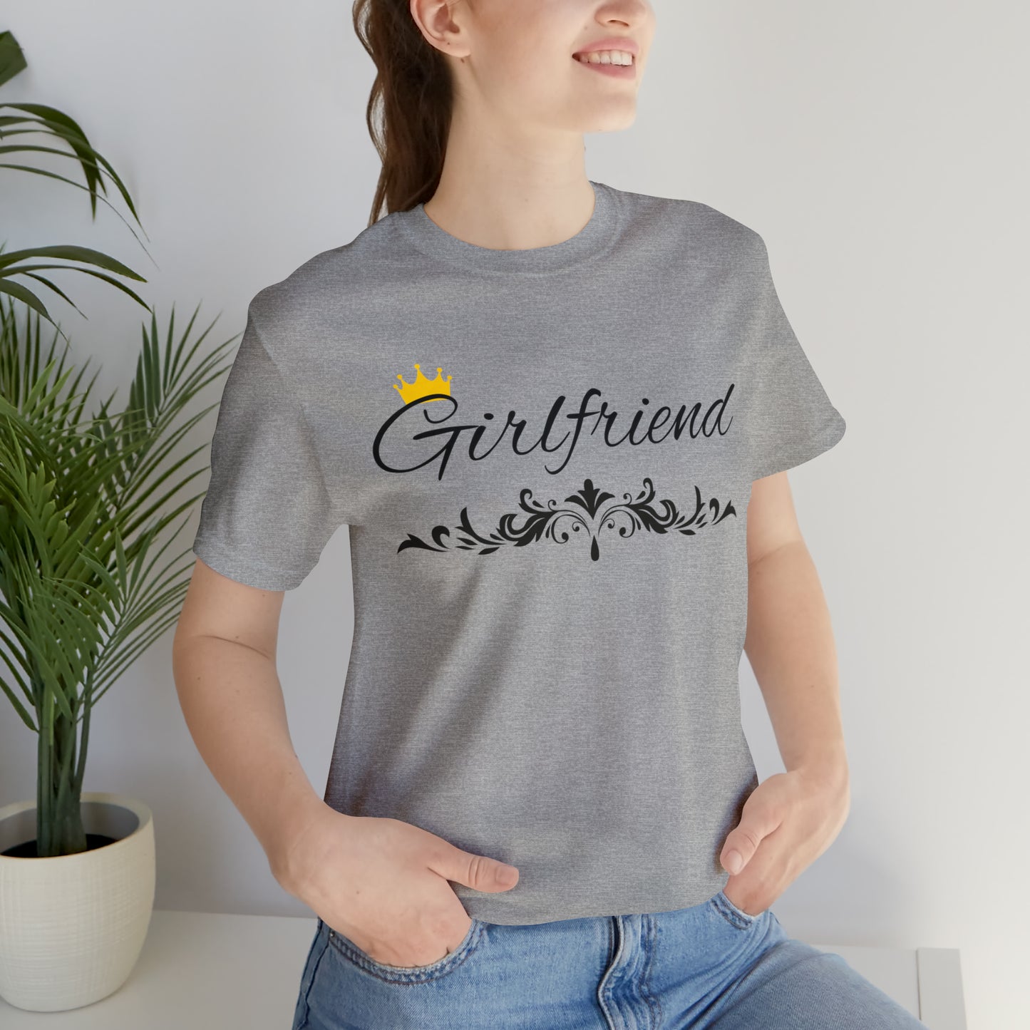 Crowned Girlfriend T-Shirt - Hand-Written Typography