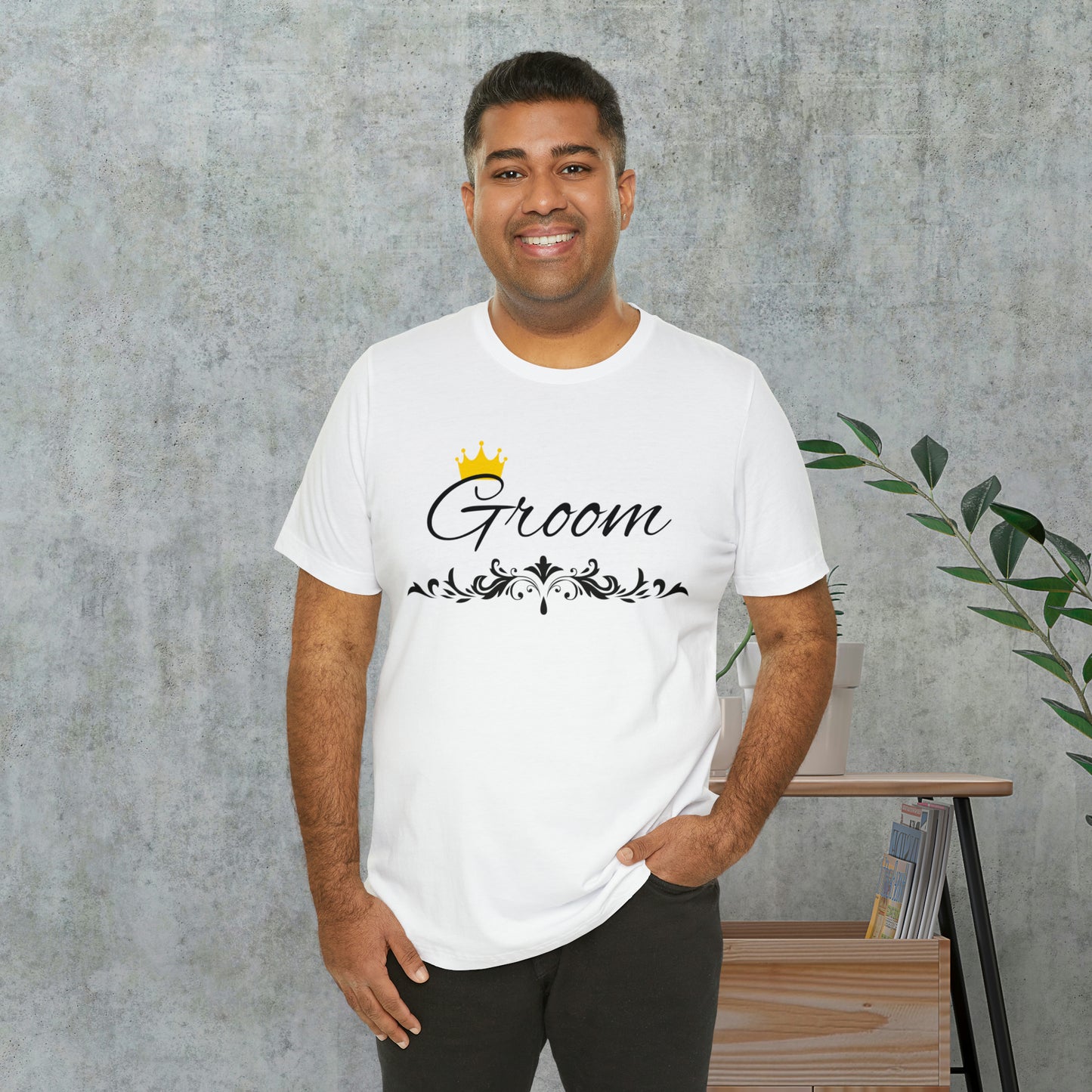 Crowned Groom T-Shirt - Hand-Written Typography