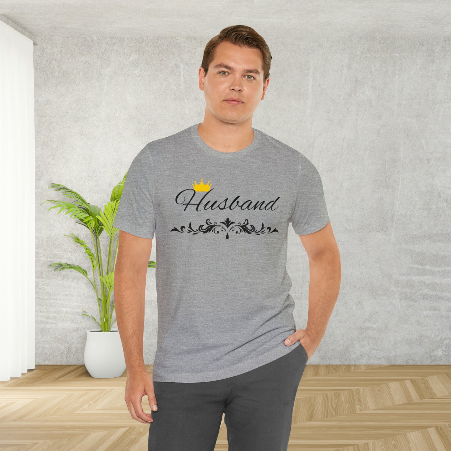 Crowned Husband T-Shirt - Hand-Written Typography