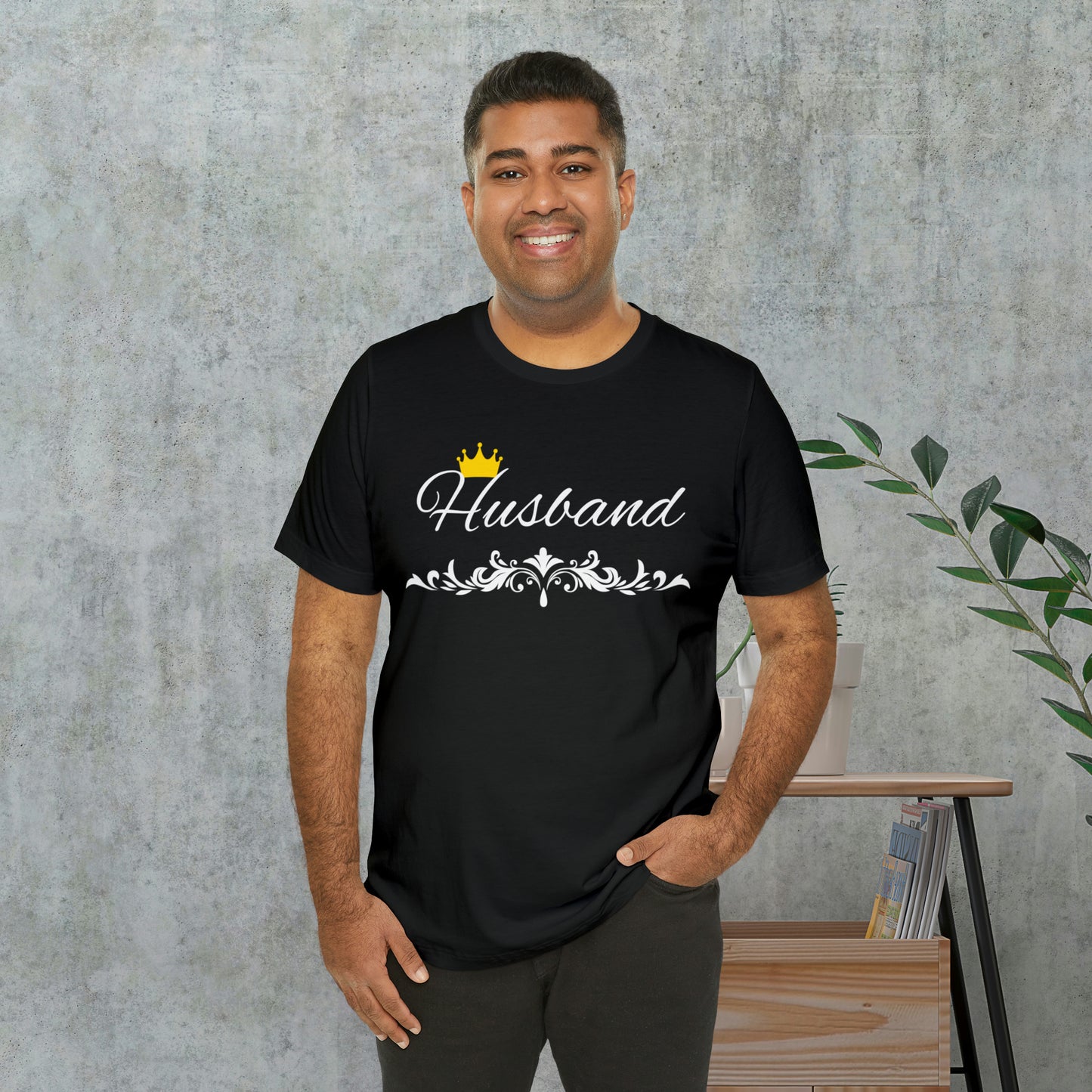 Crowned Husband T-Shirt - Hand-Written Typography