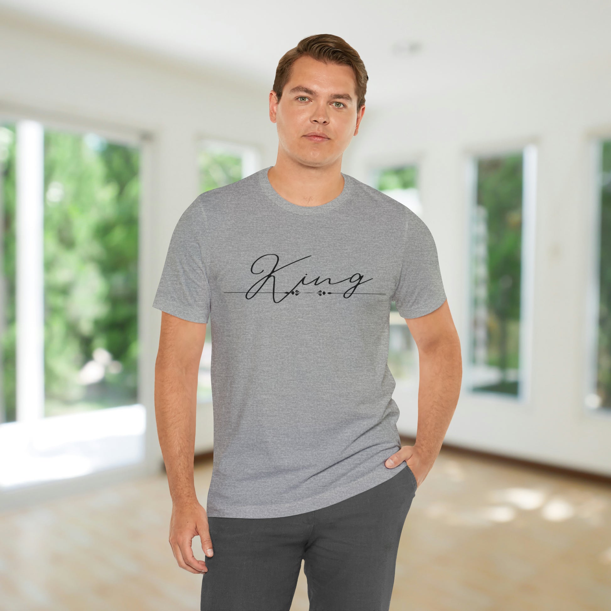 King Shirt gray - Hand-Written Typography