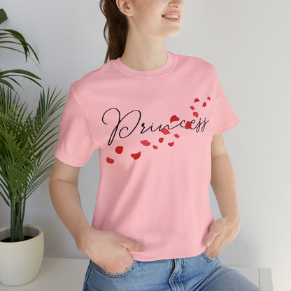 Matching Princess and Prince T-Shirts - Hand-Written Typography Couple Set