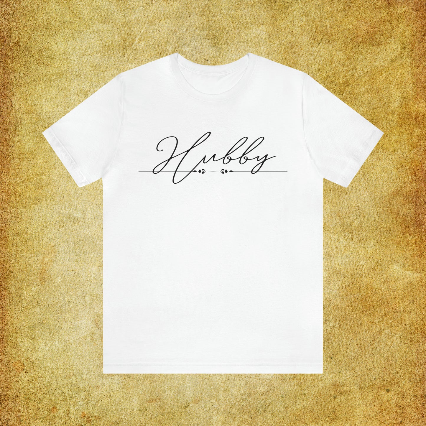 Hubby's Hand-Written Typography T-Shirt - Stylish Couple Apparel