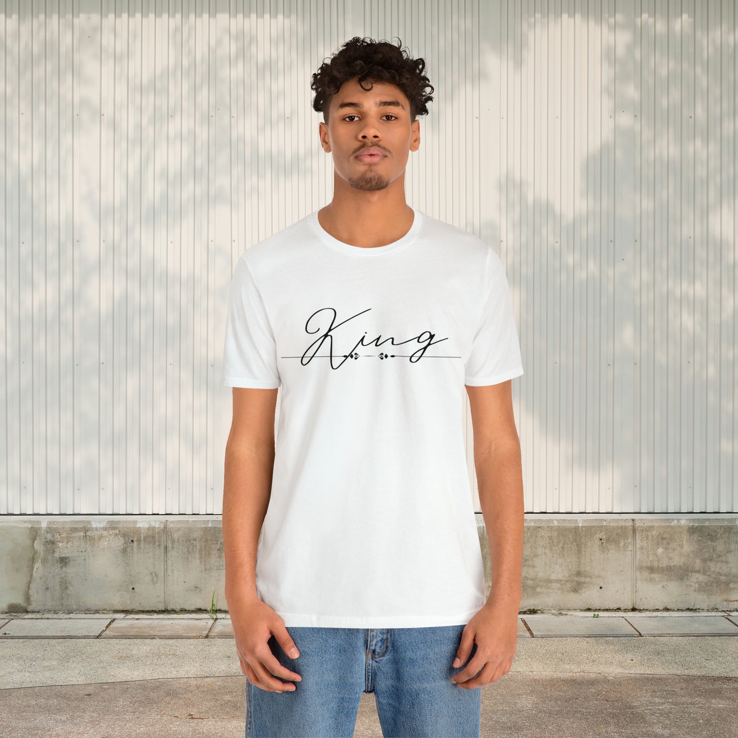 King's Hand-Written Typography T-Shirt - Stylish Couple Apparel