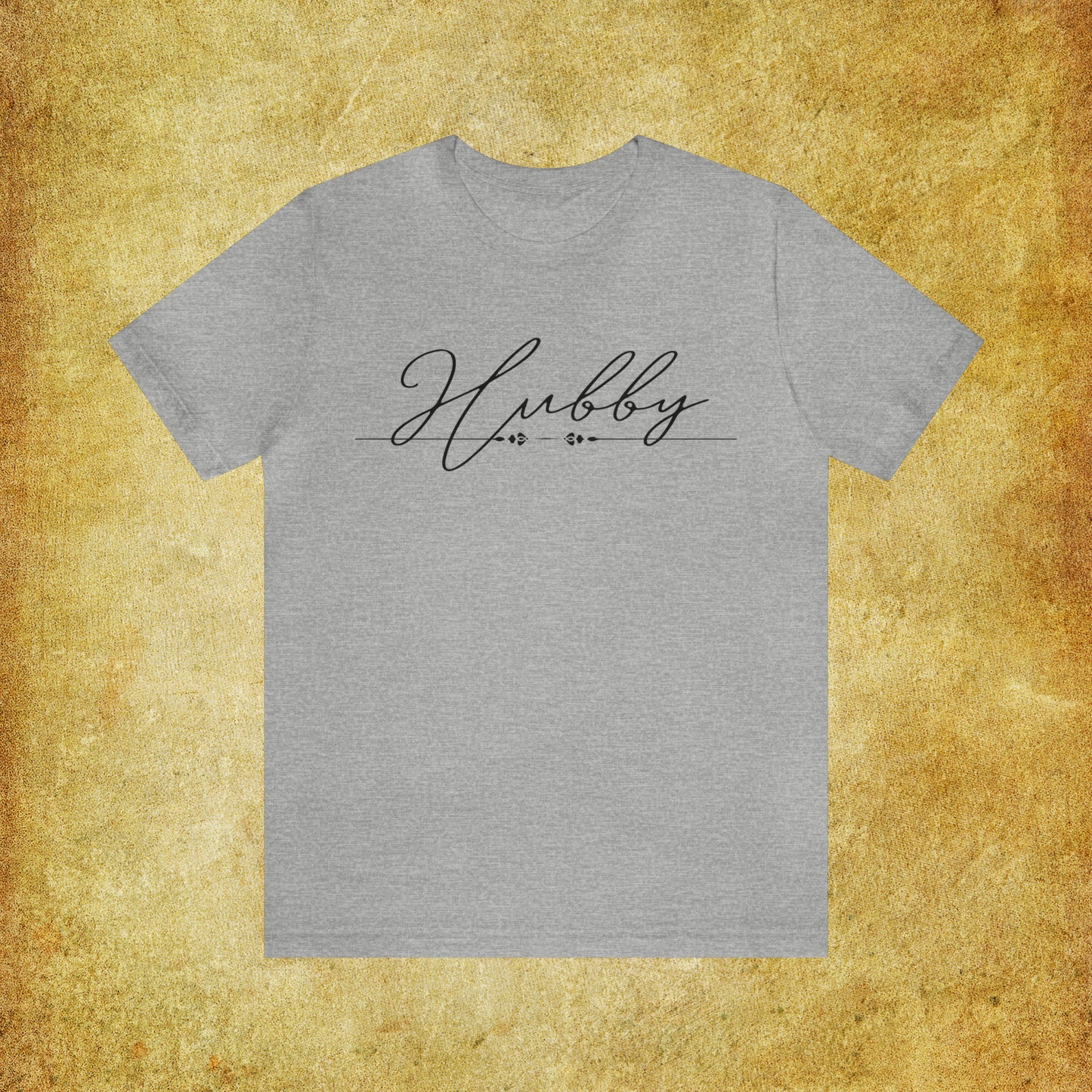 Hubby's Hand-Written Typography T-Shirt - Stylish Couple Apparel