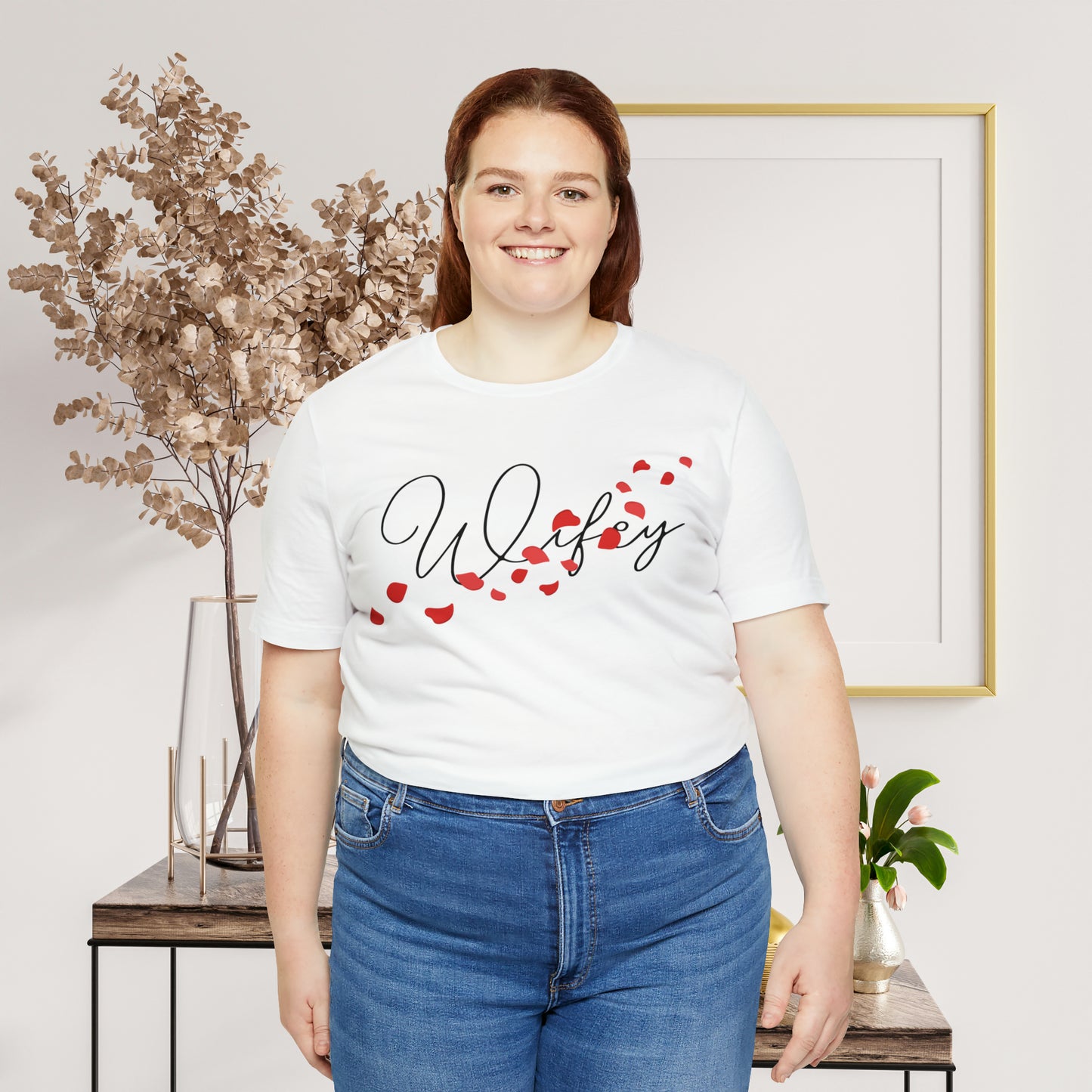 Wifey's Hand-Written Typography T-Shirt - Stylish Couple Apparel