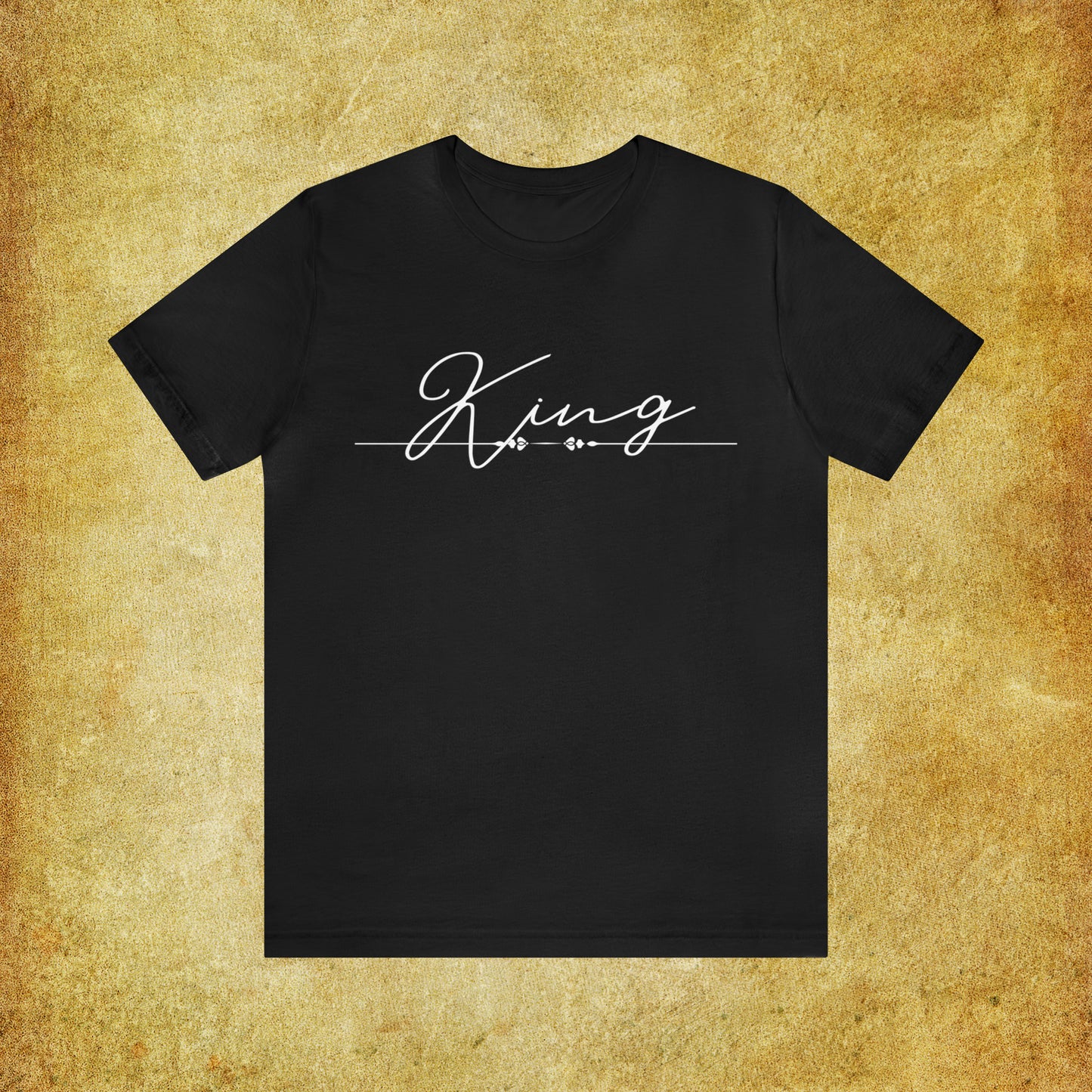 King's Hand-Written Typography T-Shirt - Stylish Couple Apparel