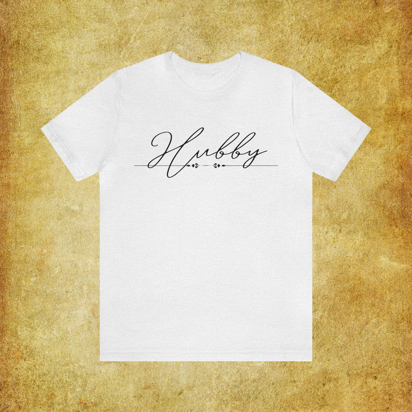 Hubby's Hand-Written Typography T-Shirt - Stylish Couple Apparel