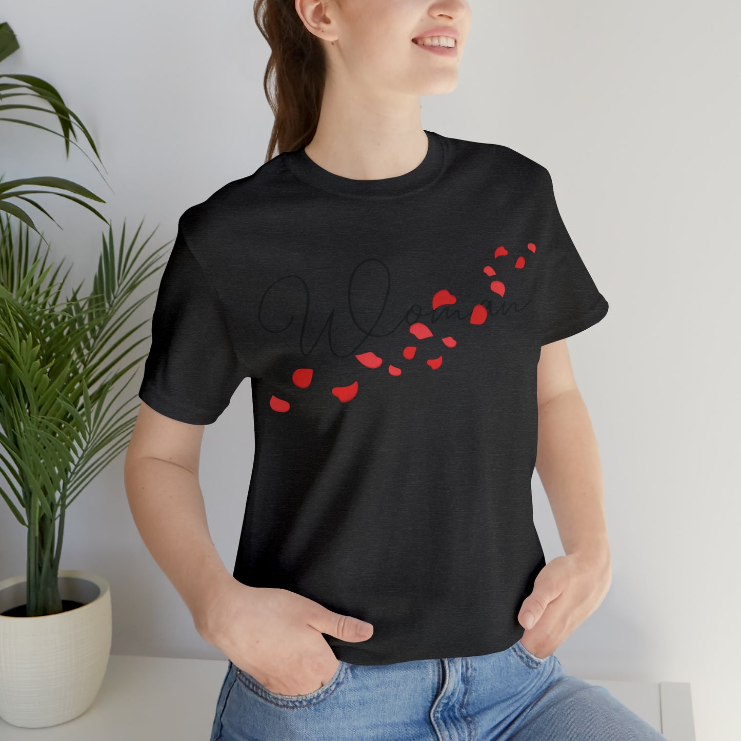 Woman's Hand-Written Typography T-Shirt - Stylish Couple Apparel