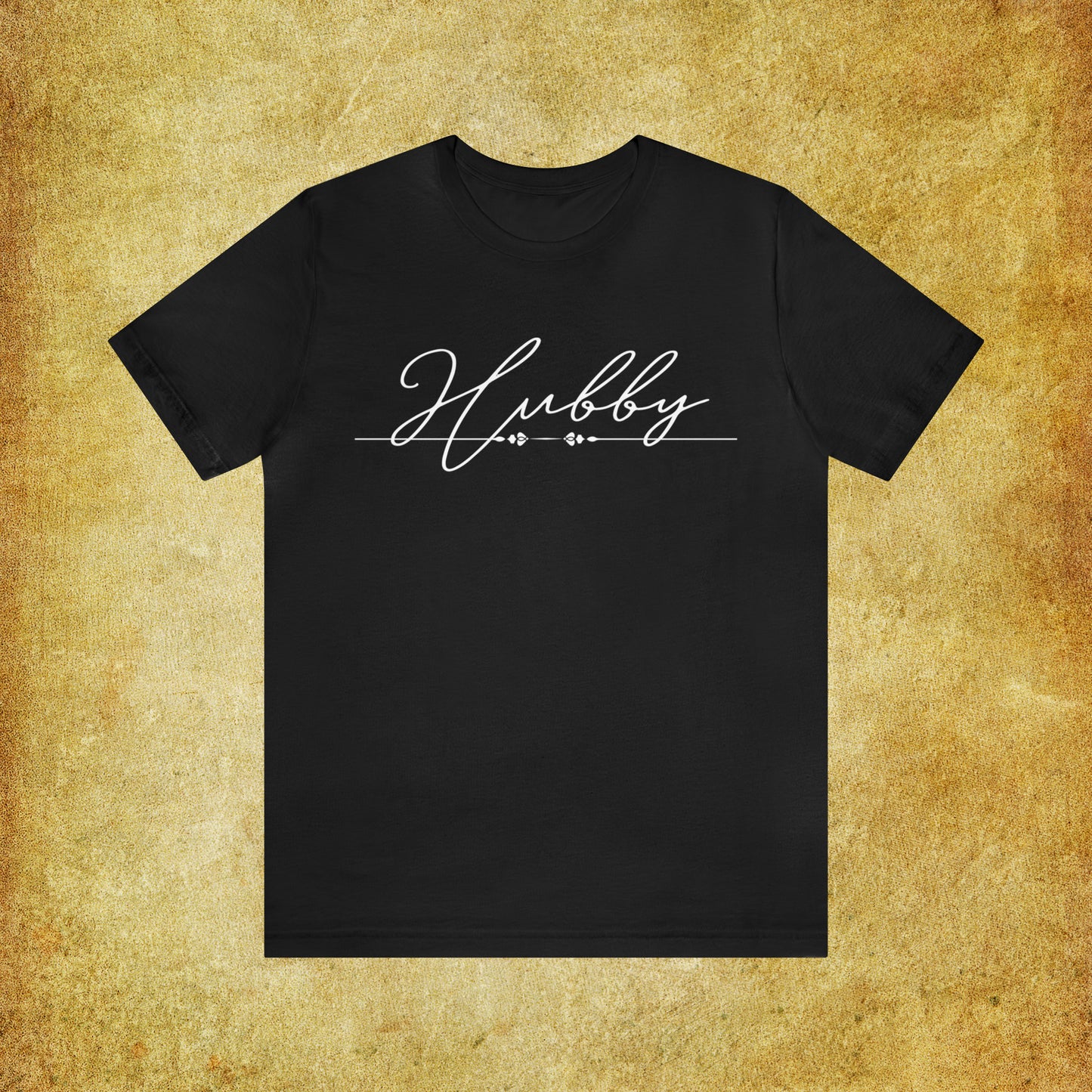 Hubby's Hand-Written Typography T-Shirt - Stylish Couple Apparel