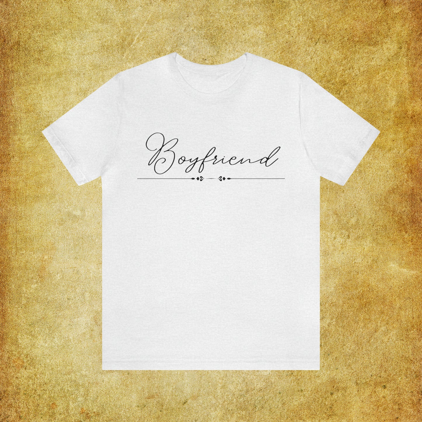 Boyfriend's Hand-Written Typography T-Shirt - Stylish Couple Apparel