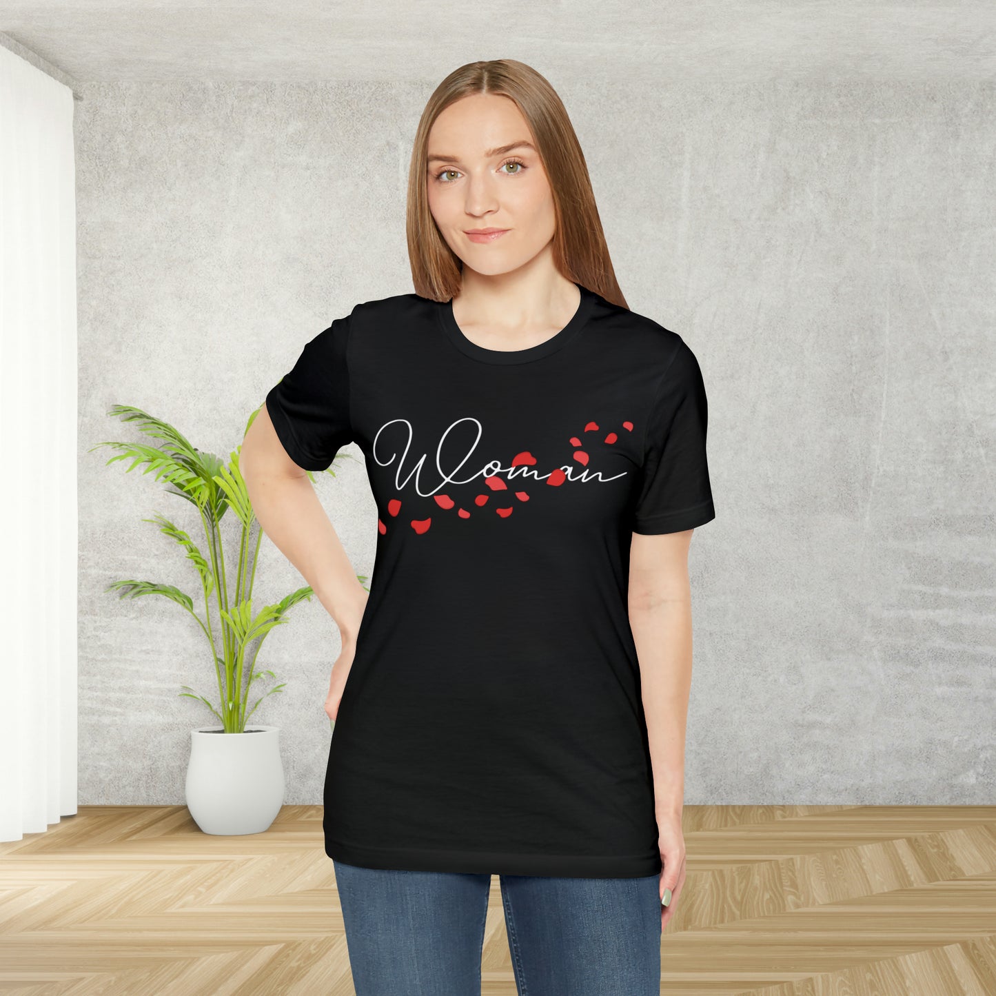 Woman's Hand-Written Typography T-Shirt - Stylish Couple Apparel